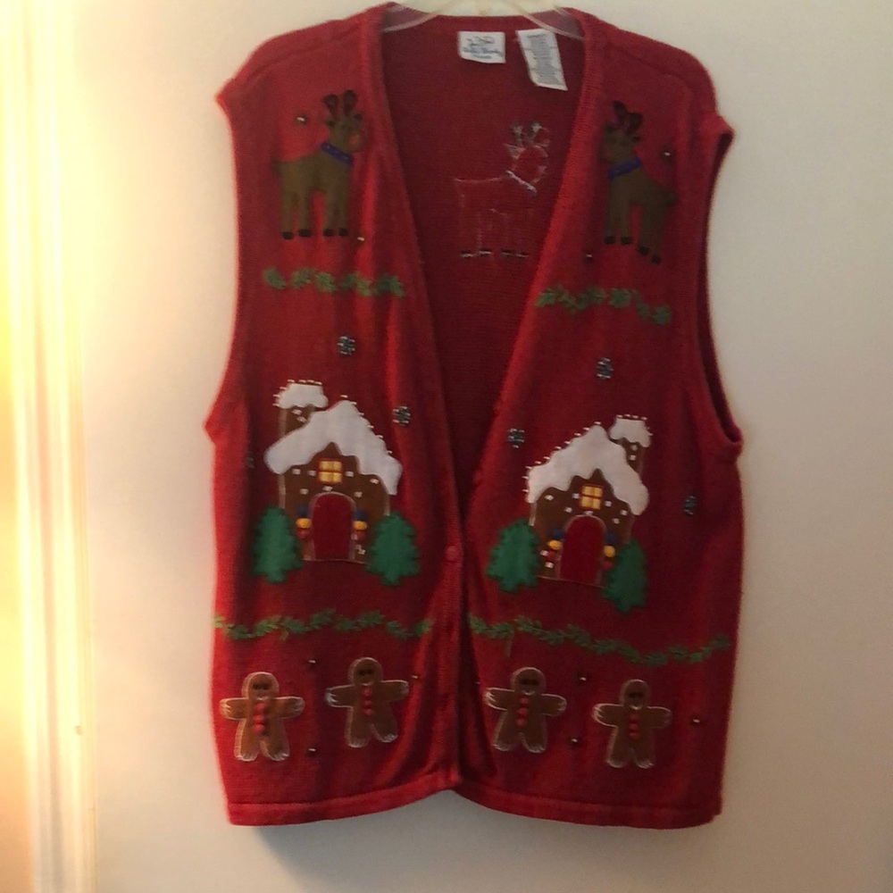 Bobbie Brooks Red Holiday Sweater Vest
